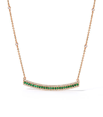 Diamond and Emerald necklace